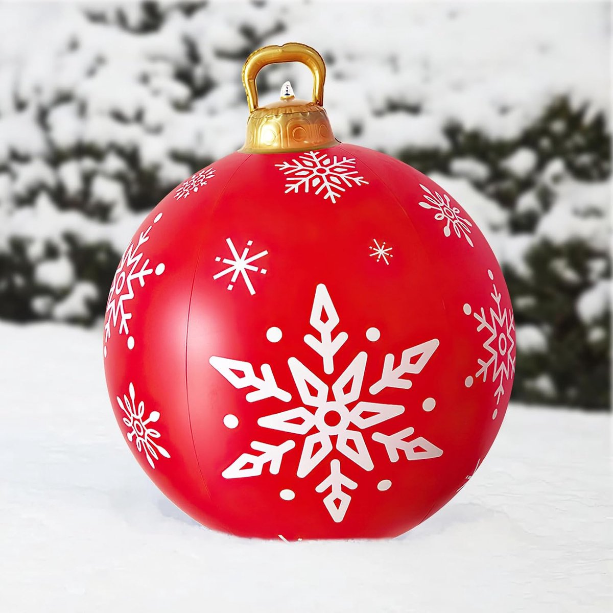 Opblaasbare bal, opblaasbare kerstbal, opblaasbare PVC kerstballen, geschikt voor kerstfeestdecoratie, huisdecoratie en tuindecoratie buiten