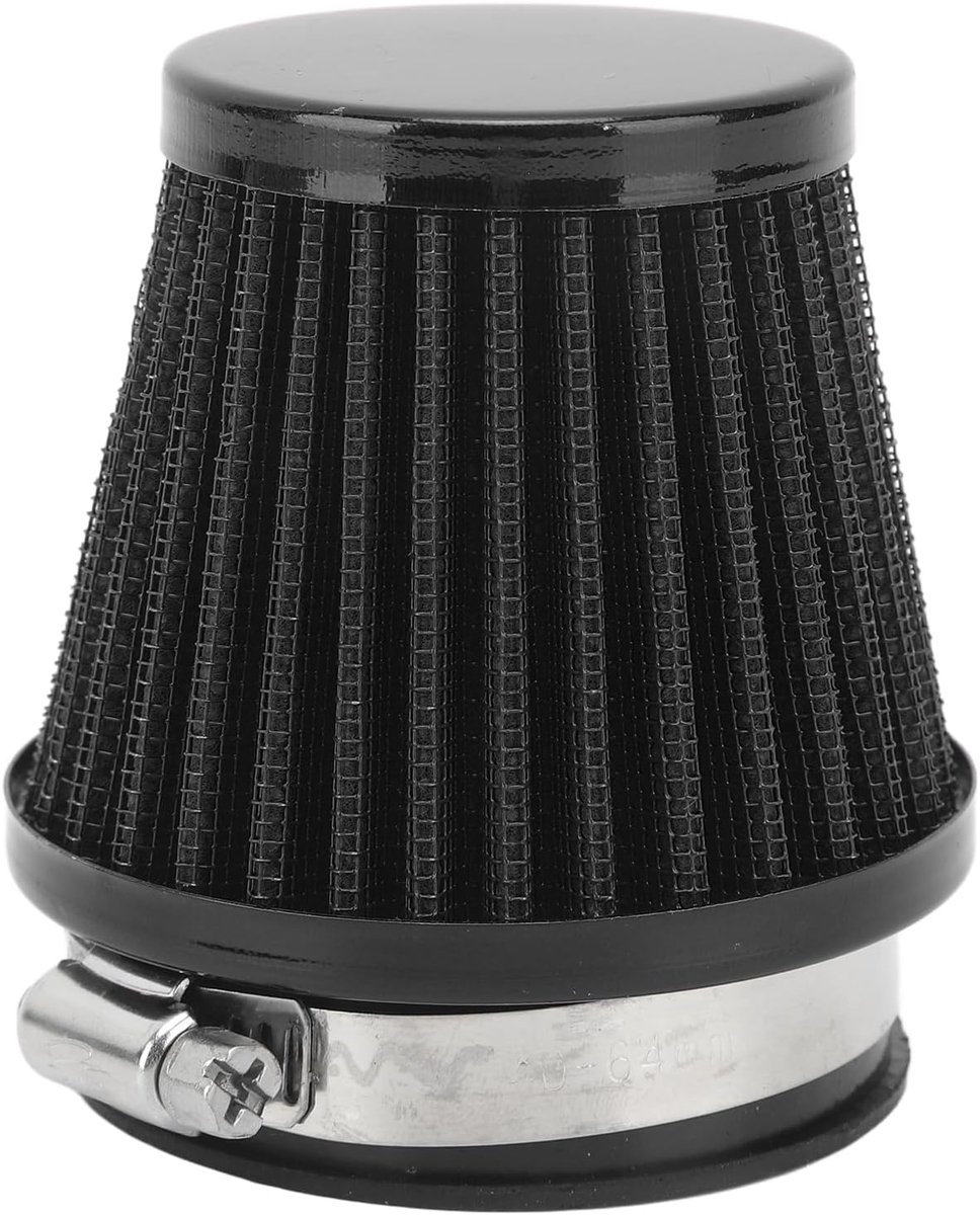 Luchtinlaatfilter, 50 Mm/2,0 Inch Monddiameter Universele Koude Luchtinlaat Voor Off-road Motorfiets ATV Quad Dirt Pit Bike(Zwart)