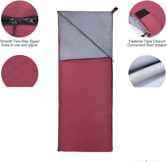 Kampeerslaapzak - Slaapzak Buiten - Kamperen Backpacken - Ultralicht Opvouwbaar - 190x75cm - Donkerblauw — afbeelding 5
