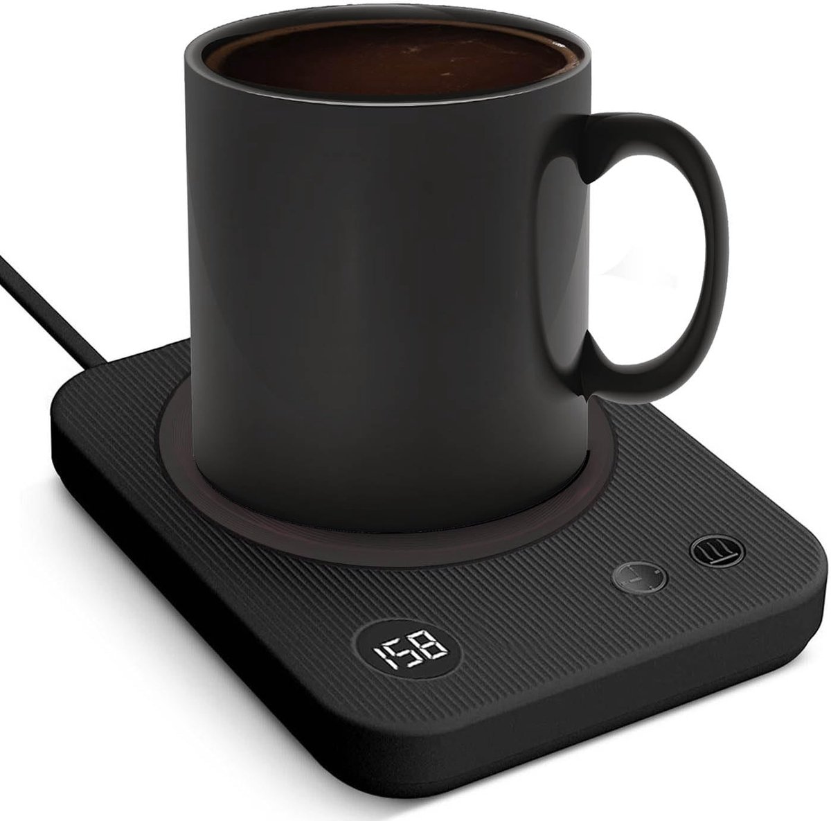 Koffiebekerverwarmer, elektrische warmhoudplaat met automatische uitschakeling voor bureau, met 3 temperaturen, drankwarmer voor cacao, verjaardagscadeau