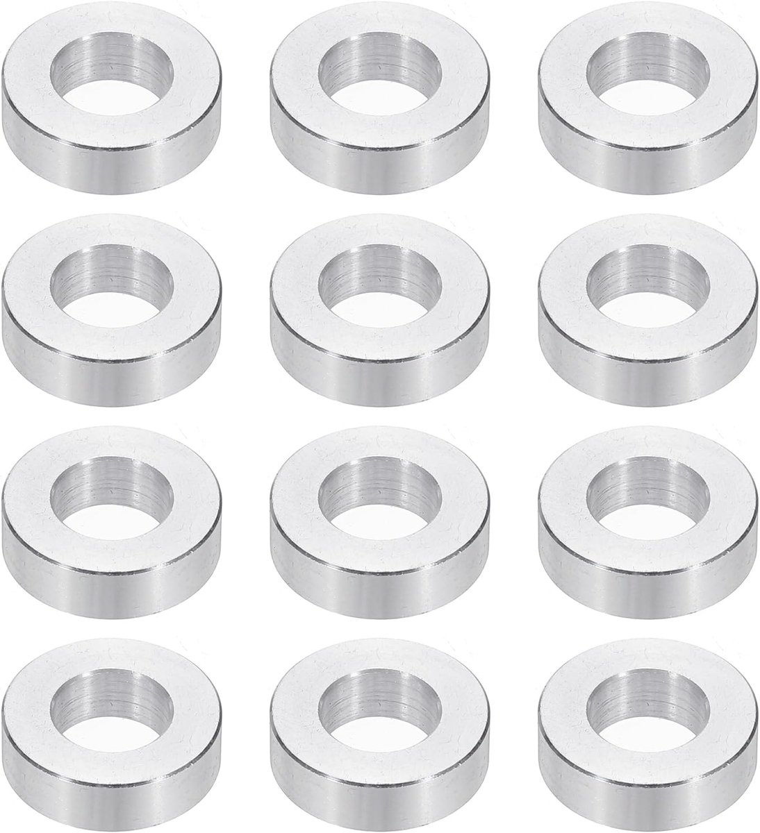 M10 Aluminium Spacers, 12 Stks Metalen Spacers Aluminium 10.5mm ID x 20mm OD x 6mm l voor 3/8 of M10 Schroefbouten