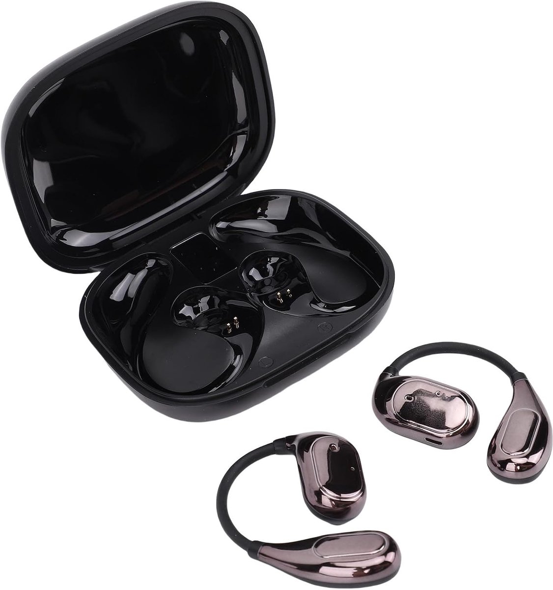AI Vertaling Earbuds Real Time, 3 in 1 Vertaal Hoofdtelefoons Vertalende Apparaat met Doorzichtige Oproepen, Ondersteuning 164 Talen voor Reisbedrijf Leren (BLACK)
