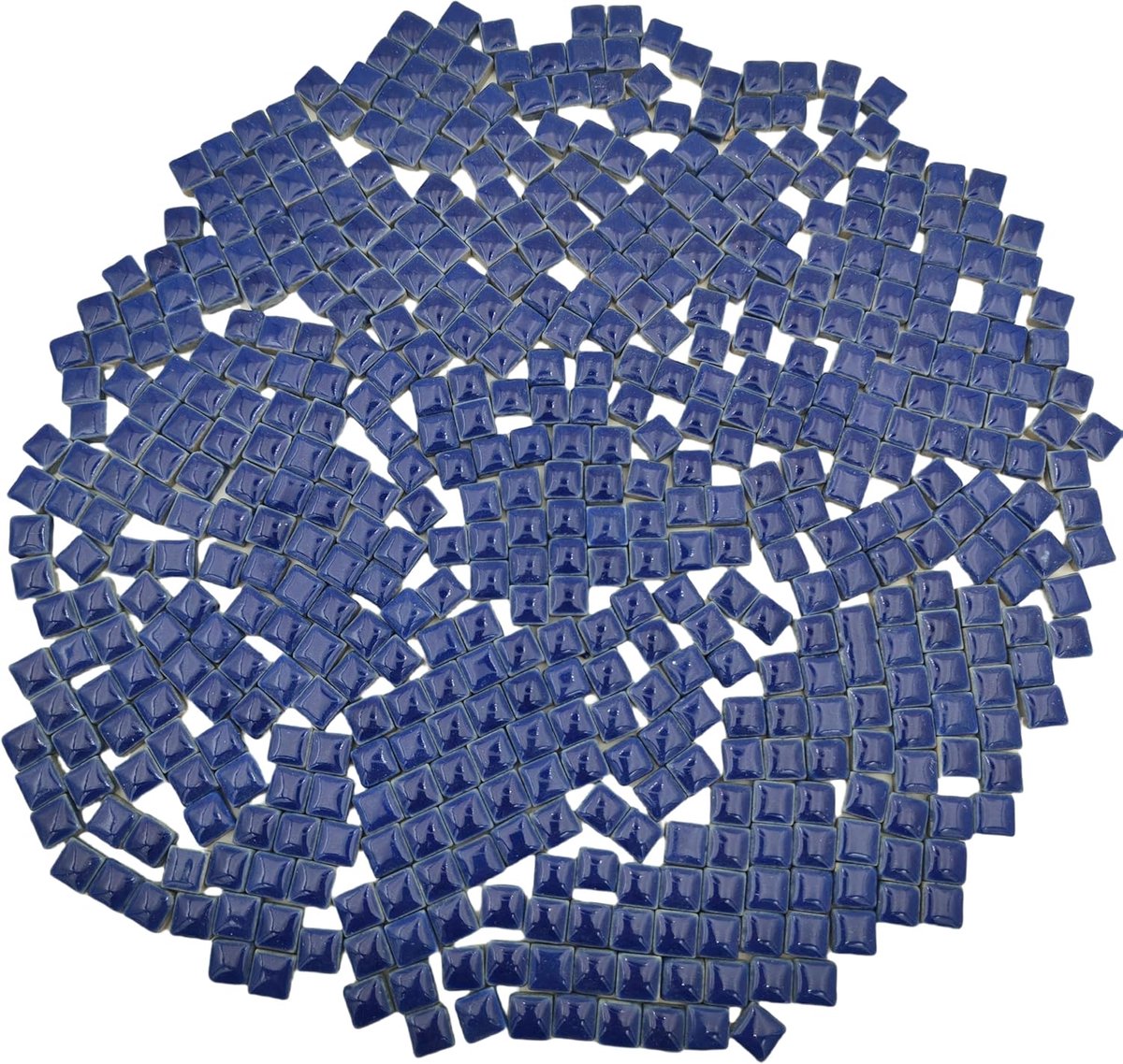 Keramische mozaïektegels, 500 stuks, 1 x 1 cm, handgemaakt, creatieve micromozaïekjes voor liefhebbers, DIY-mozaïekprojecten en huisdecoraties (Marineblauw)