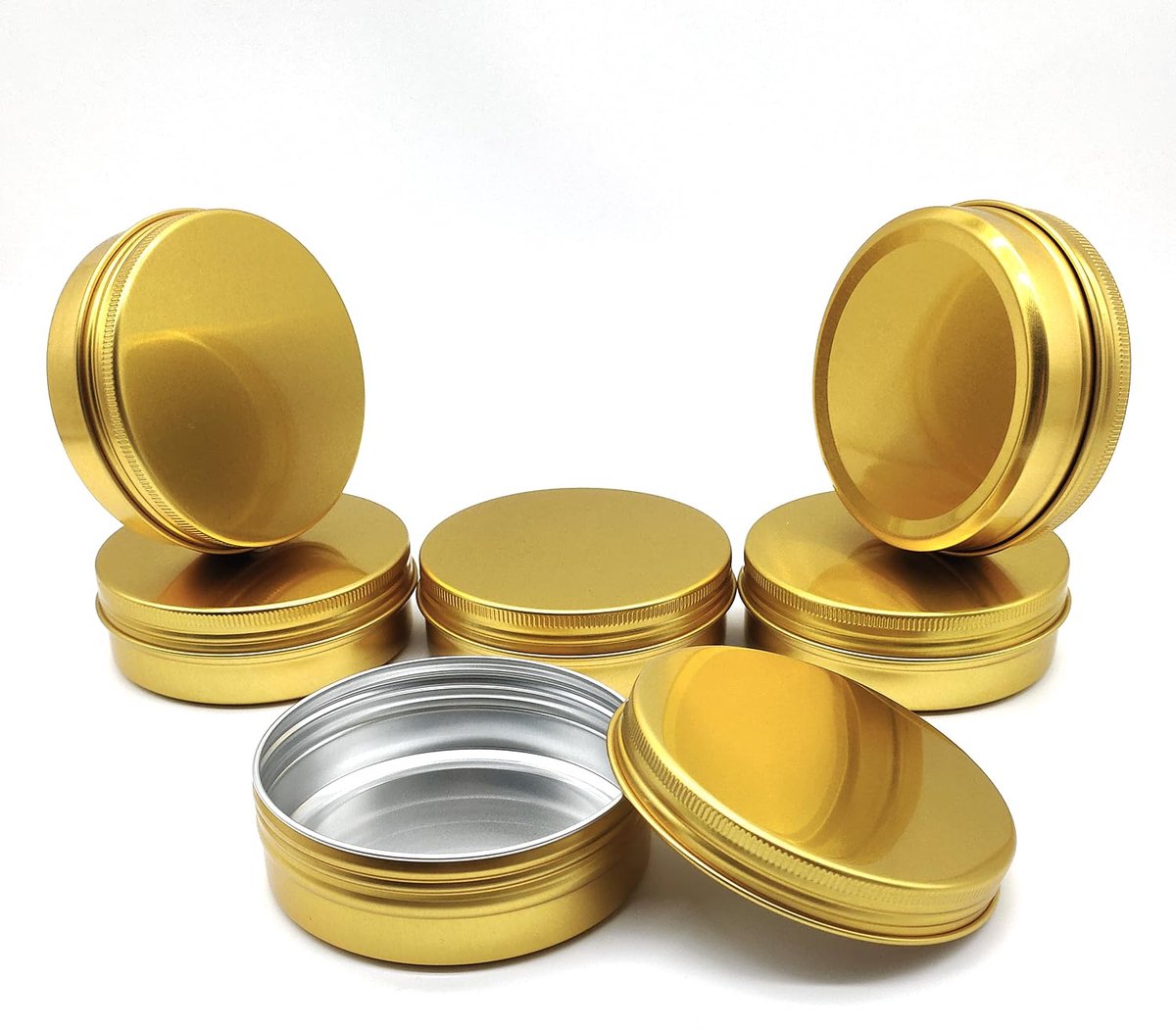 Aluminium blikken potten 100 ml - gouden metalen blikjes - schroefdop - ideaal voor DIY ambachten - SnelShoppen