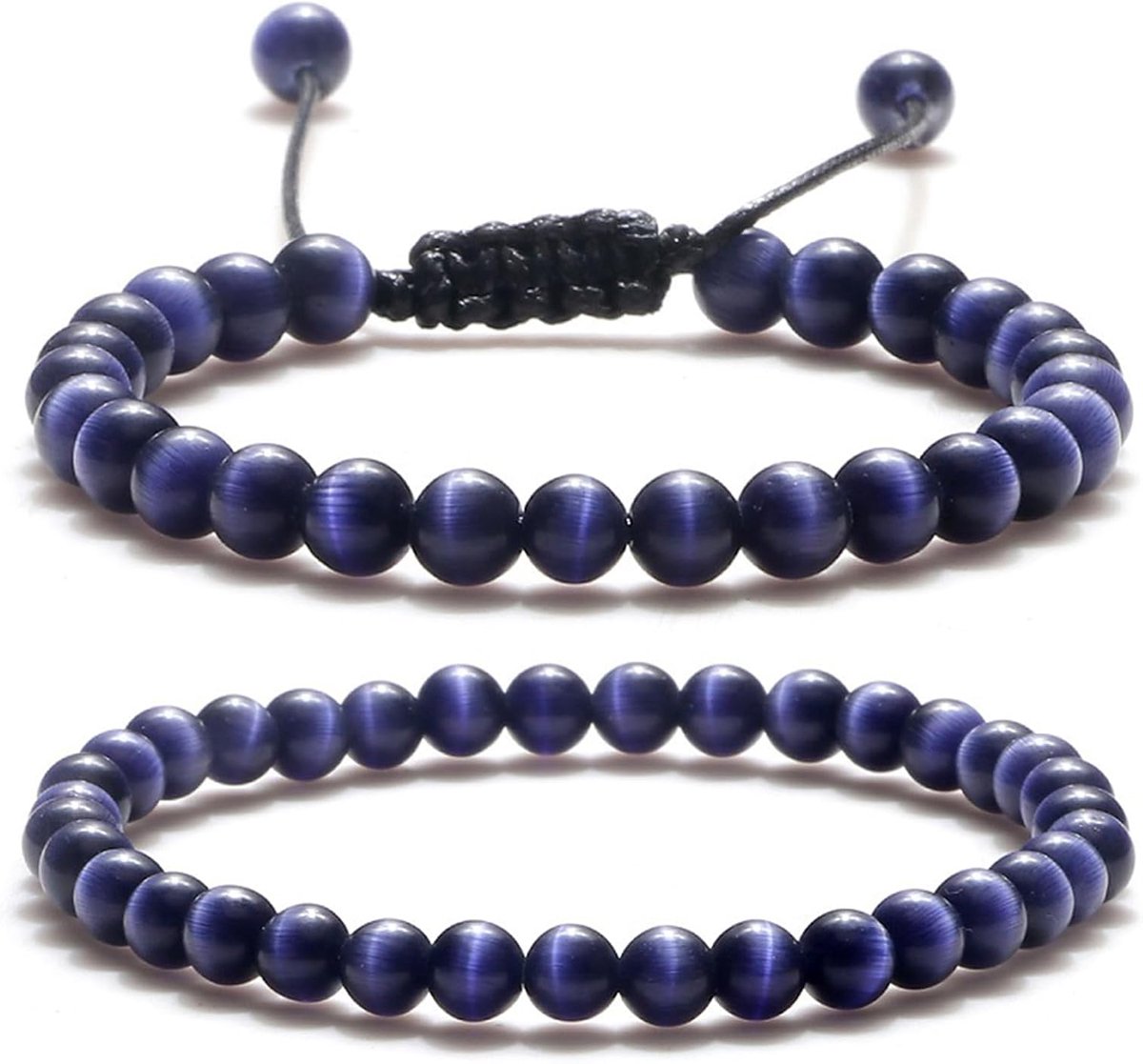 Vrouwen armbanden 2Pcs - natuurlijke stenen kralen - verstelbaar - ideaal voor yoga - SnelShoppen