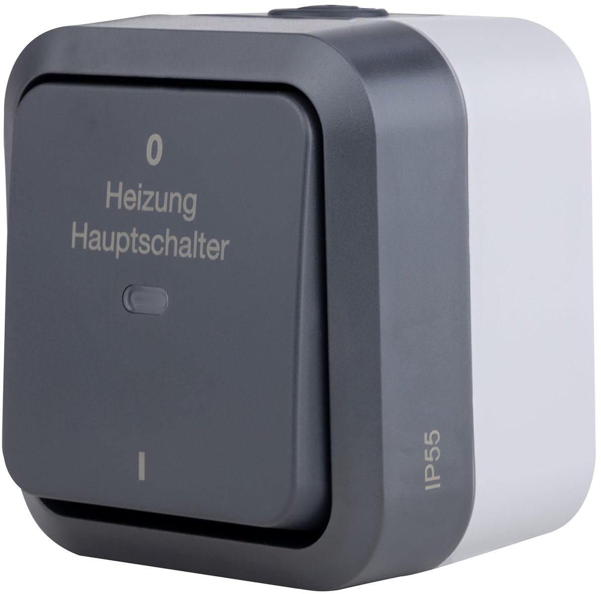 Hoofdschakelaar voor verwarming - IP55 - antraciet - ideaal voor natte ruimtes - SnelShoppen