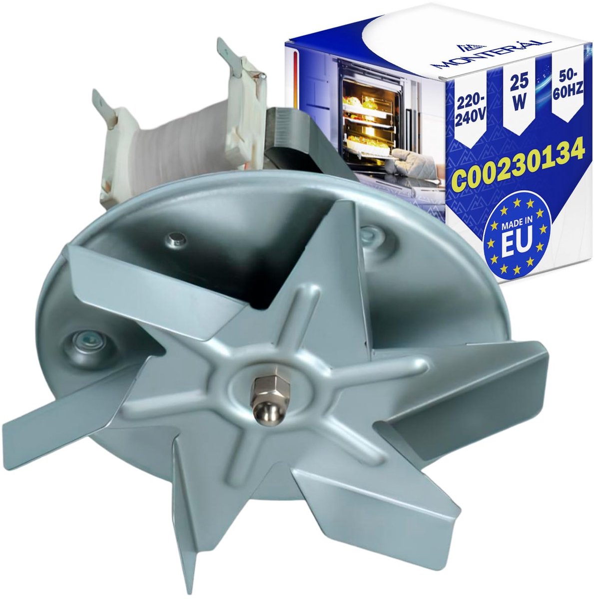 Convector ventilatormotor 25 W - 220/240 V - origineel C00230134 - perfect voor ovenvervanging - SnelShoppen