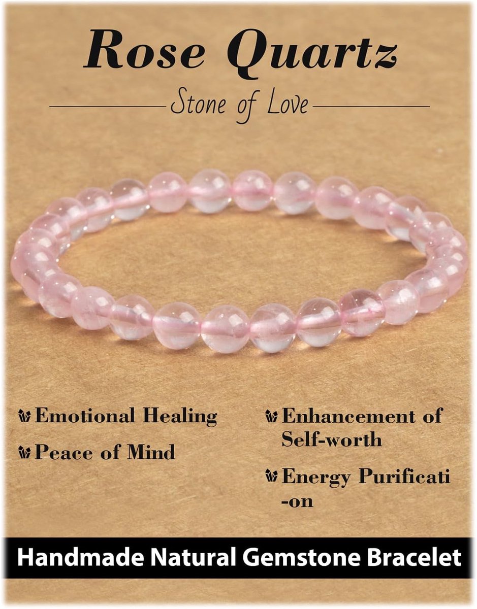 Geluksarmband 6mm - Natuurlijke stenen - Inclusief vervangende kralen - Perfect voor yoga en als cadeau - SnelShoppen