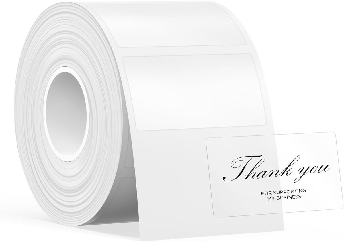 Label Tape - Zelfklevende Labels - Organiseren Thuis - Water- en Oliebestendig - 40x20mm 360 Stuks - Transparant