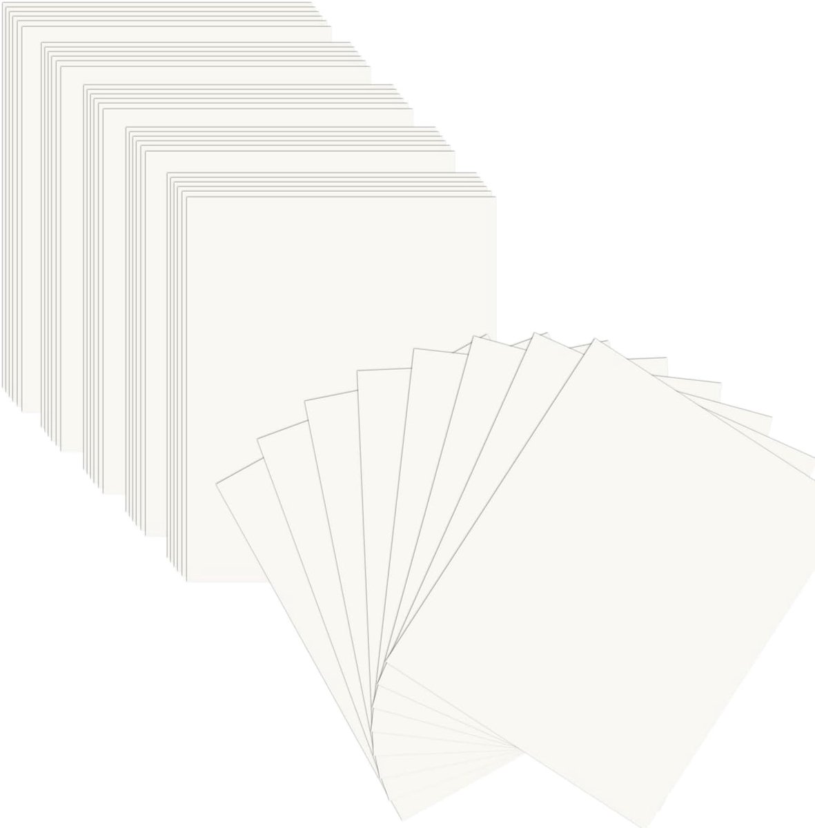 A6 kraft papier kaarten 50 stuks - blanke ansichtkaarten - 300 g/m² stevig papier - ideaal voor ontwerpen - SnelShoppen