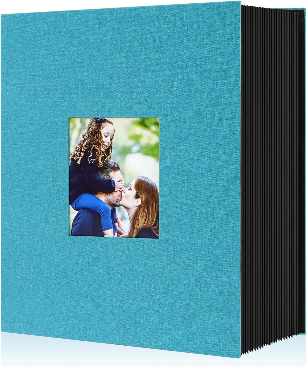 Fotoalbum 10 x 15 cm 1000 foto’s - Teal blauw linnen - Grote capaciteit - Bewaar je herinneringen veilig - SnelShoppen