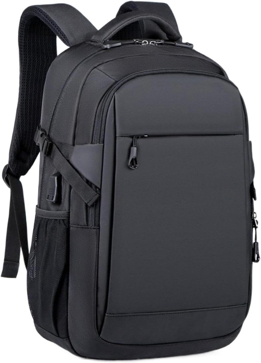 Laptop rugzak - Reistas - Grote capaciteit - Geïntegreerde USB poort - Voor 15-inch laptop - Zwart - Zakelijk reizen