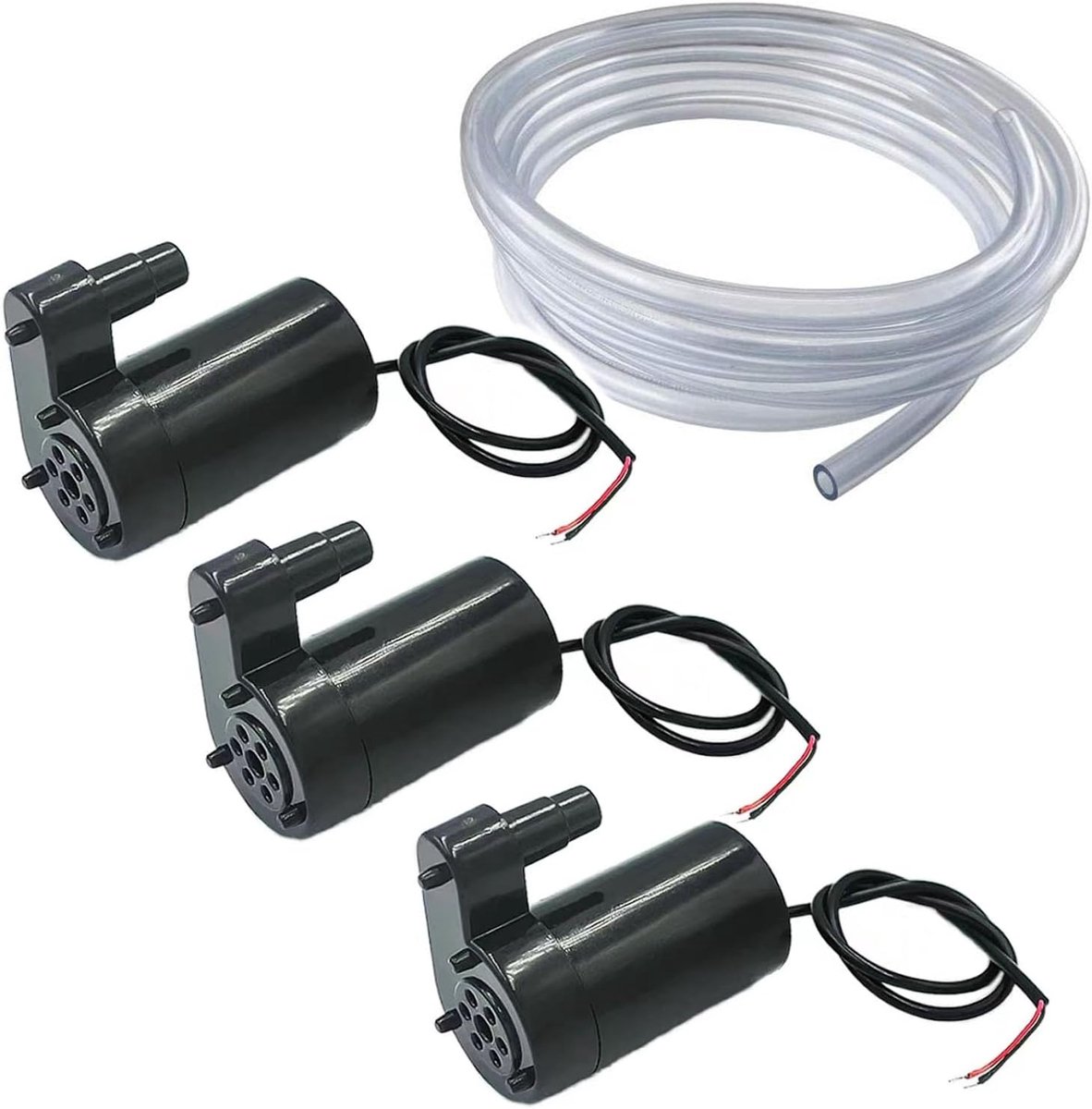 Mini onderdompelpomp DC 3V 5V - 3 stuks - 3 meter slang - ideaal voor aquariums en planten - SnelShoppen