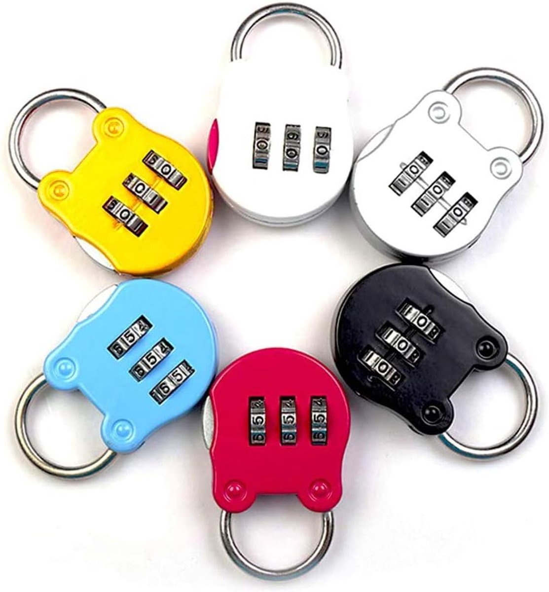 Combinatieslot 6Stuks - Compact en lichtgewicht - 3-cijferige resetbare code - SnelShoppen