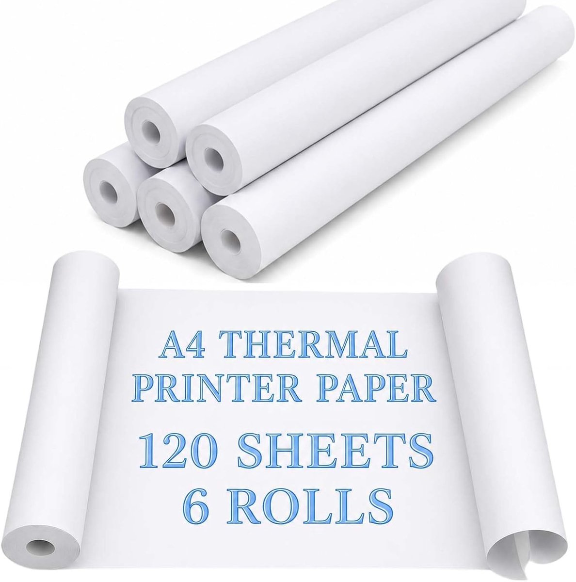 Thermisch printerpapier A4 6 rollen - BPA-vrij - 210 mm x 6.2 m - geschikt voor fotodruk - SnelShoppen