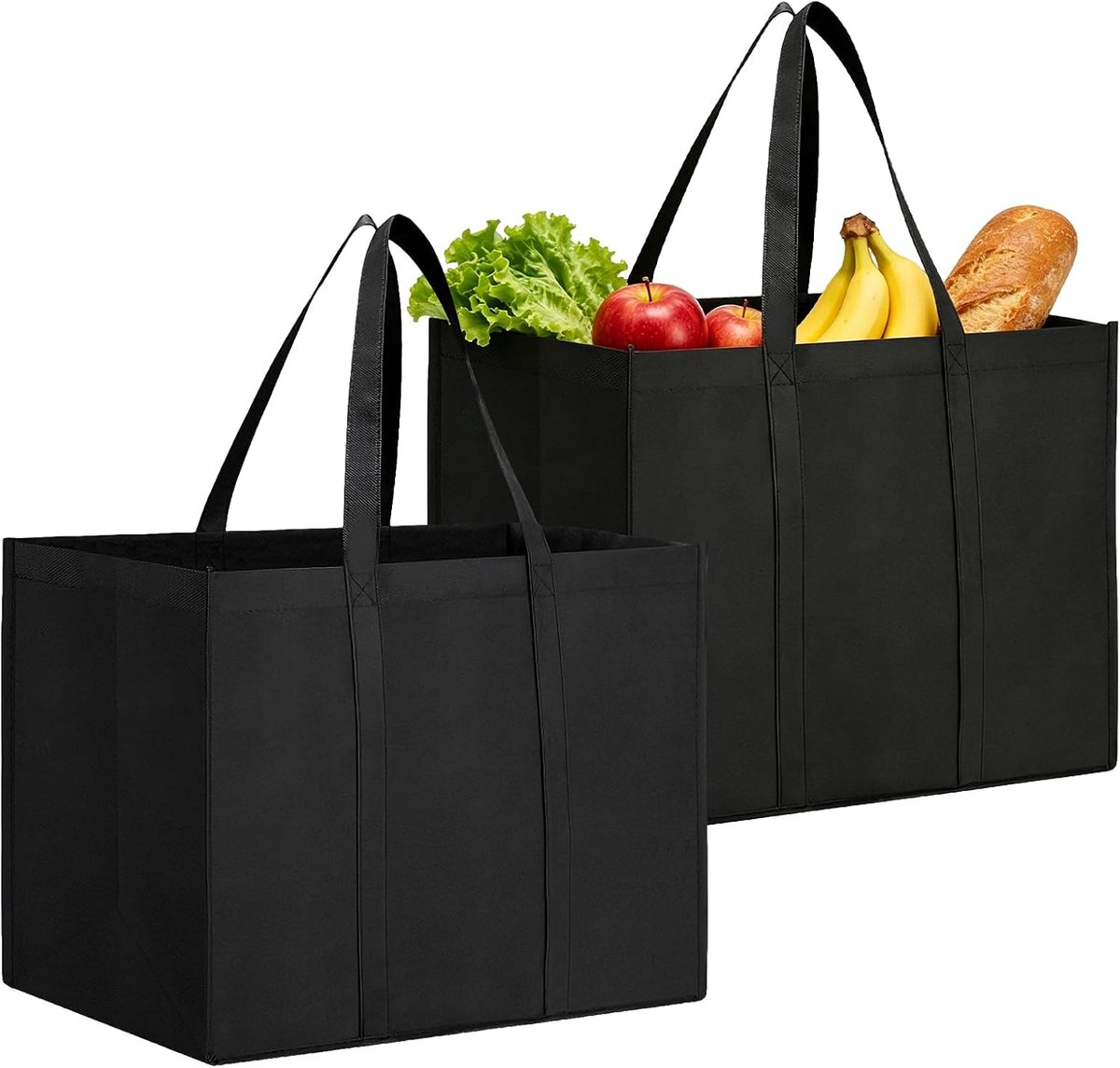 Opvouwbare boodschappentas 41 x 33 x 26 cm - Vliesstof - Herbruikbaar - Ideaal voor winkelen - SnelShoppen