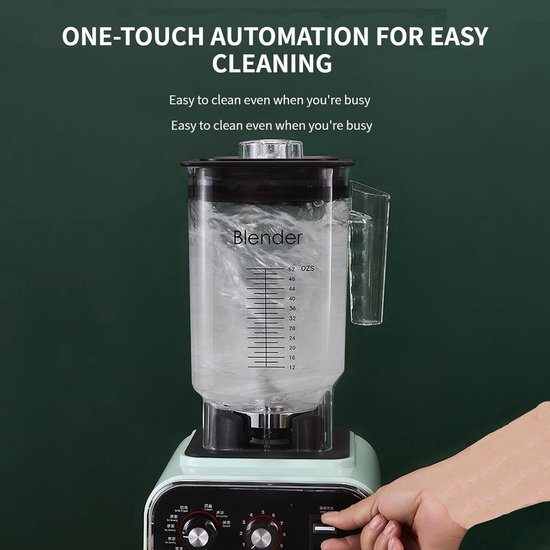 Professionele Blender - Smoothie Maker - Drankjes Maken - 8 Roestvrijstalen Messen - 2L Kan - Wit — afbeelding 2