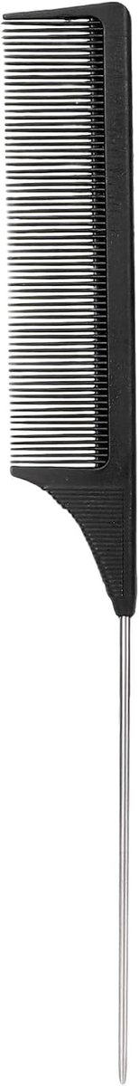Puntige Staartkam - Haarkam Professioneel - Haar Styling - Afgeronde Staartnaald - 23 cm - Zwart