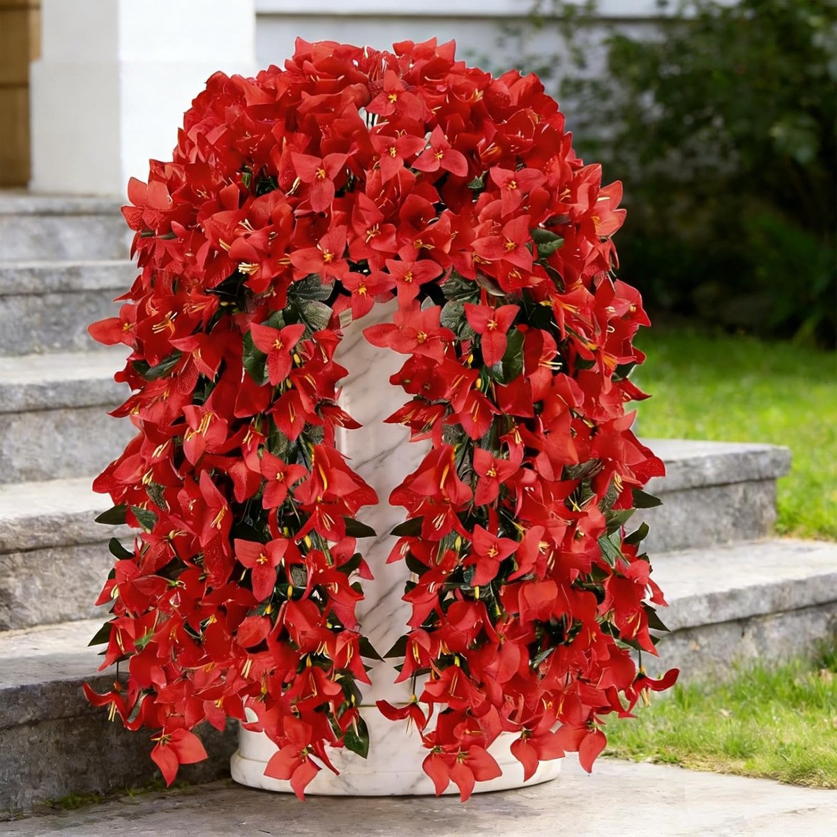 Kunstbloemen Bougainvillea set van 2 - UV-bestendig - Hangend voor buiten en binnen - m-winkel