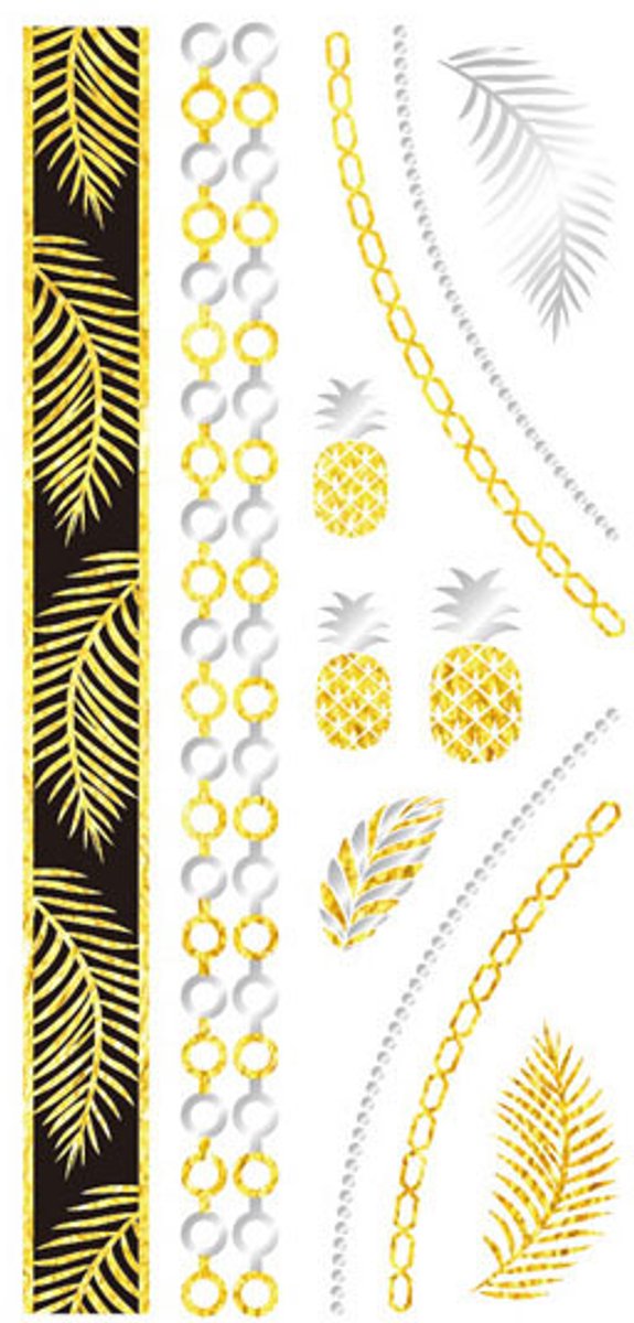 Tijdelijke tattoo sieraad tropical enkel 3 dagen