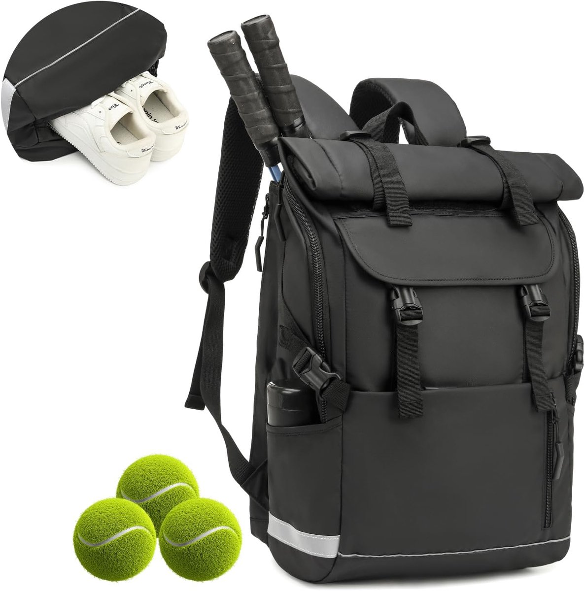 Tennisrugzak met schoencompartiment - ultralicht - ademend - ideaal voor tennis en padel - SnelShoppen