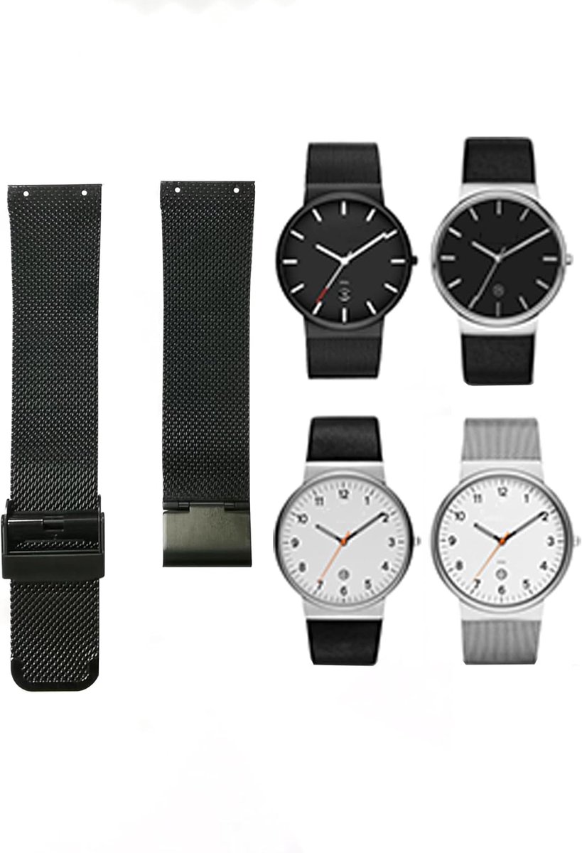 Horlogeband 22mm - Vervangband met Schroef - Geschikt voor Skagen Horloge - Duurzaam en Elegant - SnelShoppen