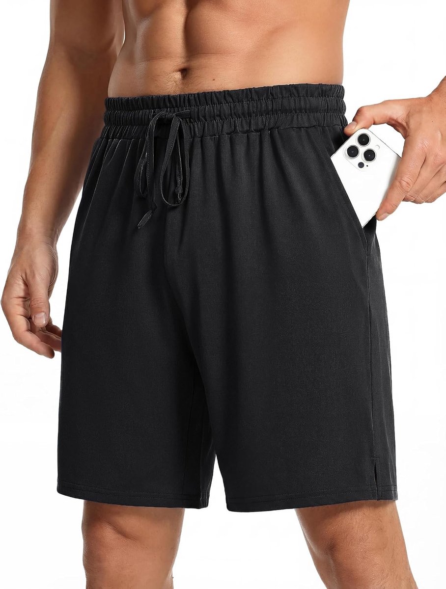 Sportshorts heren met elastische tailleband - met zakken - voor gym en hardlopen - SnelShoppen