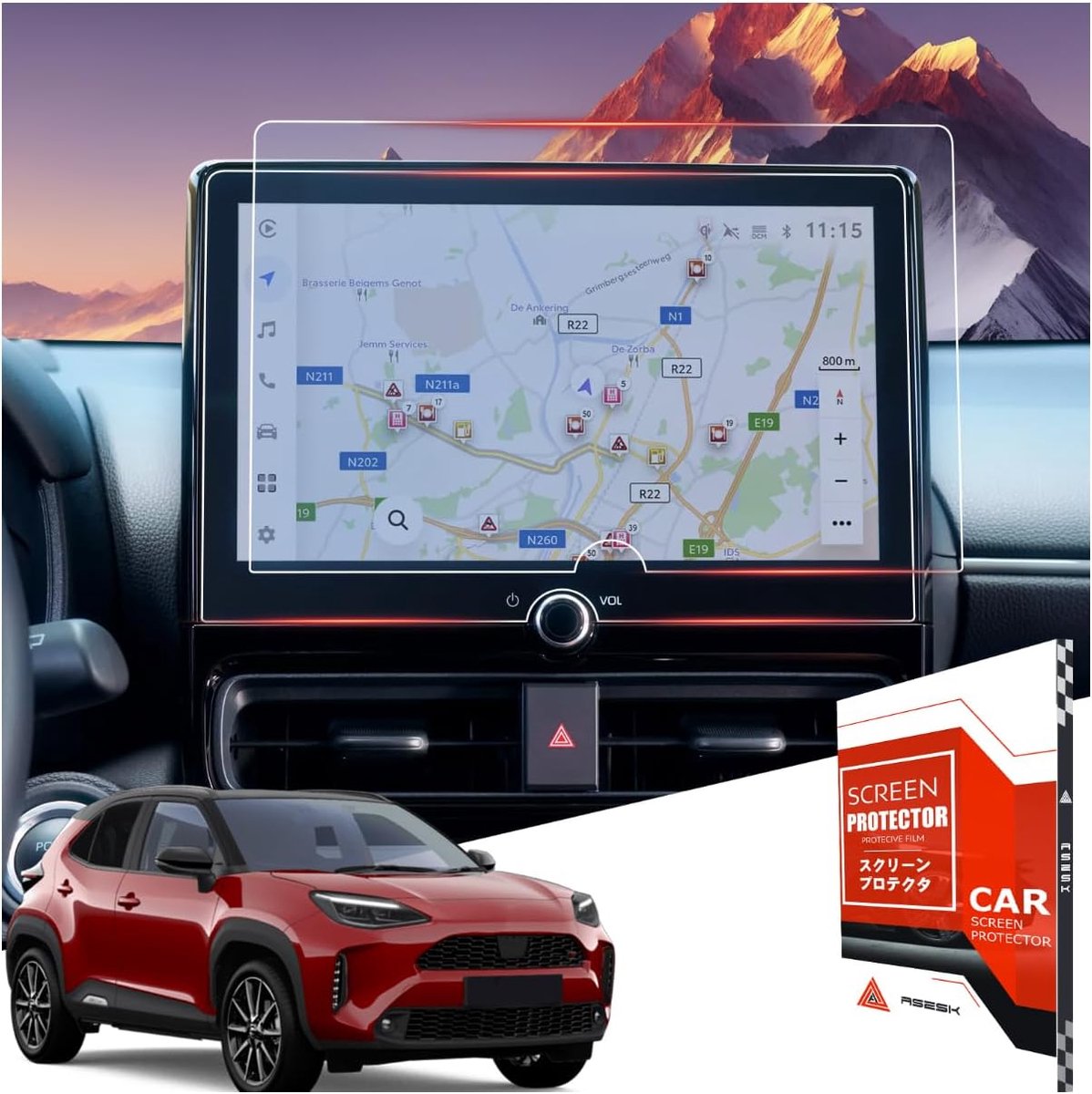 Displaybeschermfolie accessoires voor Yaris Cross 2024-2025, 2 stuks navigatie 6H Nano beschermfolie, navigatie - ShopVlot