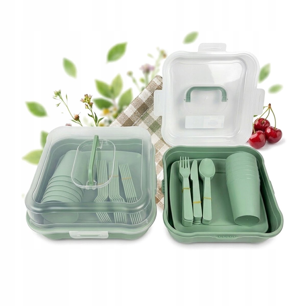Picknickset 32 Delen voor 6 Personen met Opbergbox
