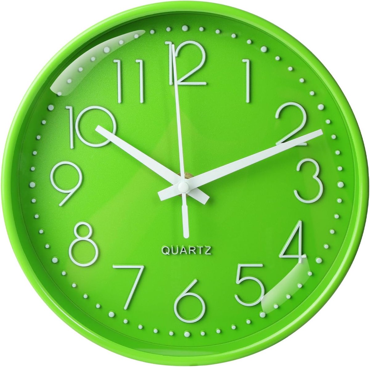 Wandklok geruisloos 20 cm - ronde digitale klok - modern kwarts-design - perfect voor elke ruimte - ShopVlot