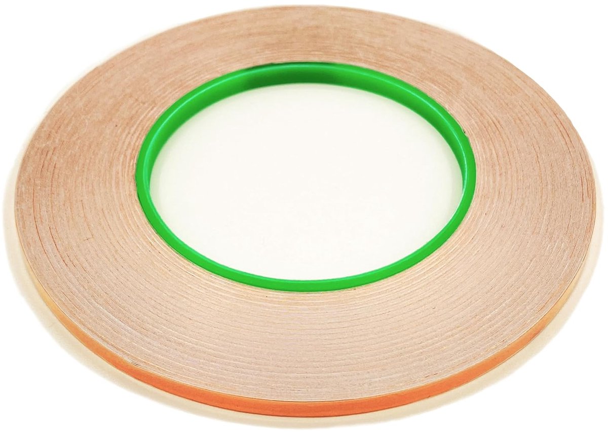 Koperfolie tape 5 mm x 50 m - hoge temperatuur weerstand - zelfklevend - ideale afscherming en hitteafvoer - ShopVlot