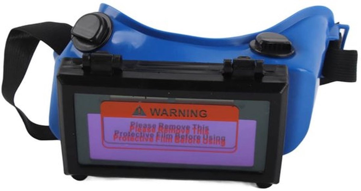 Lasbril, zonne-automatisch verduisterende oogmasker Lasbril, niet-verstelbare kleur lasbril om uw ogen te beschermen met UV-bescherming, ontspiegeld (blauw)