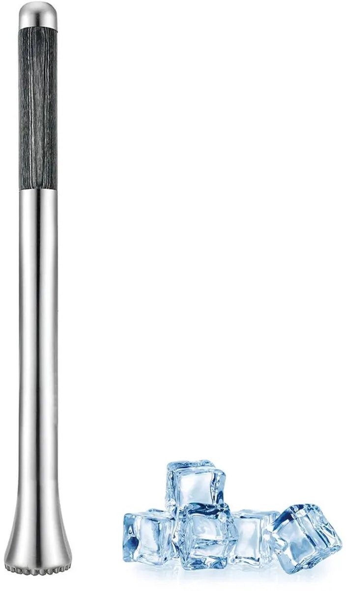 Cocktailshaker, roestvrijstalen barshaker, 31,8 cm, roestvrij 304, ijscrusher, citroenshaker, baraccessoire geschikt voor Mojito's, Keppelinna cocktails en andere drankjes.