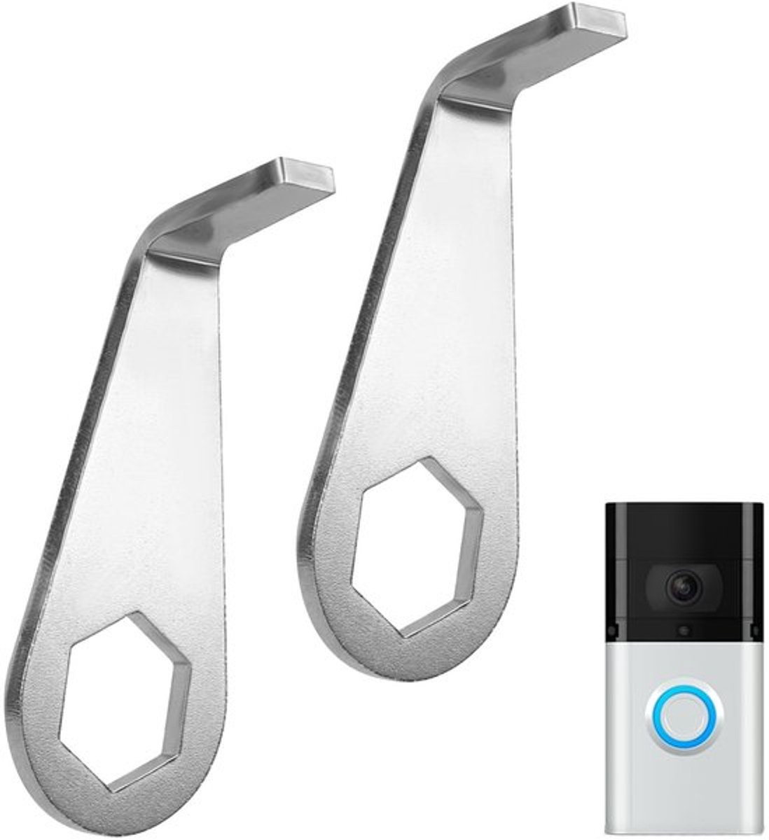 2-delige Deurbell Sleutelset - 4,5 x 1,2 cm - Vervangingssleutel voor Ring Accu Deurbel (2024)