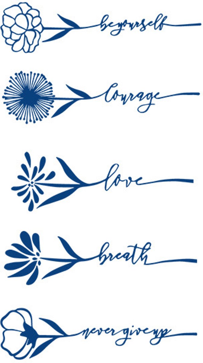 Tijdelijke tattoo Bloemen 2 weken