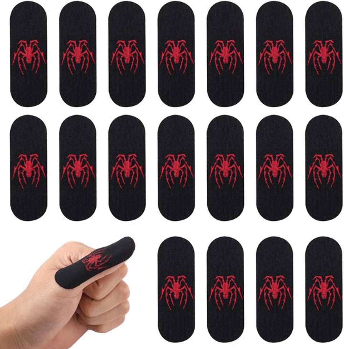 120 Stuks Spider Bowling Vinger Tape - Elastaan Beschermende Vinger Inzet Tape - Ademend Zwart voor Bowlers