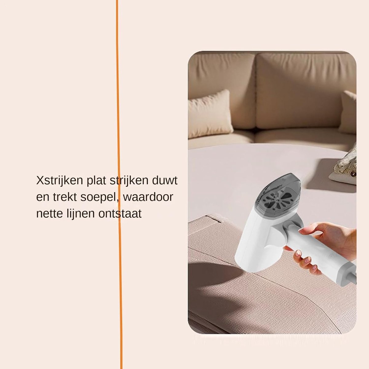 Draagbaar Stoomstrijkijzer - Reisstrijkijzer Kledingstomer - Kreukvrije Kleding - Snel Opwarmend - 85 ml - Wit
