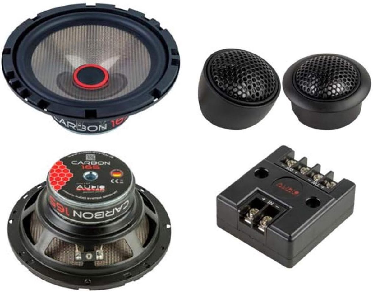 2-way composysteem speaker 16.5 cm - Carbon - krachtige geluidsweergave - ideaal voor muziekenthousiastelingen - ShopVlot