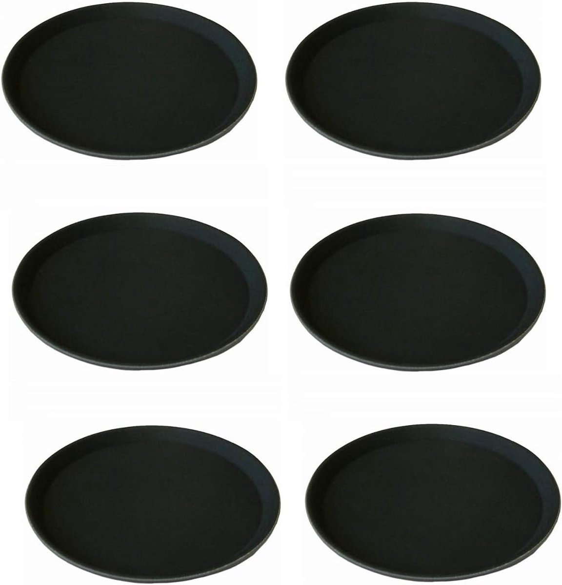 Serveertray rond zwart - polypropyleen - antislip - ideaal voor horeca - ShopVlot