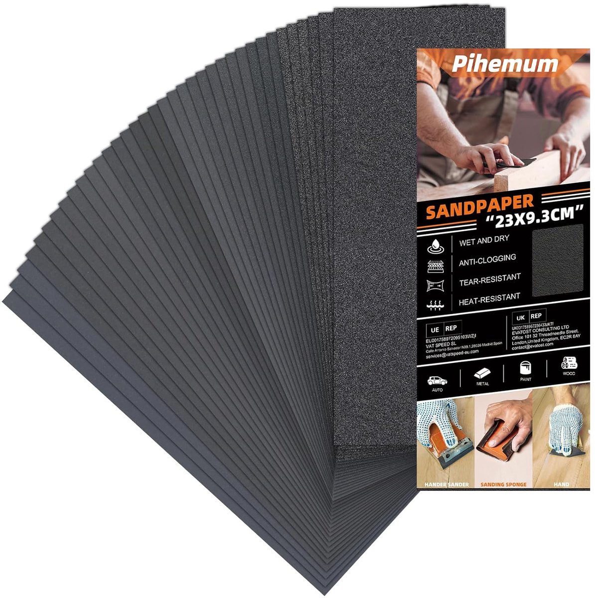 Schuurpapier Set 36 Stuks 120-3000 Korrel - Siliconen Carbide - Voor Hout en Metaal - ShopVlot