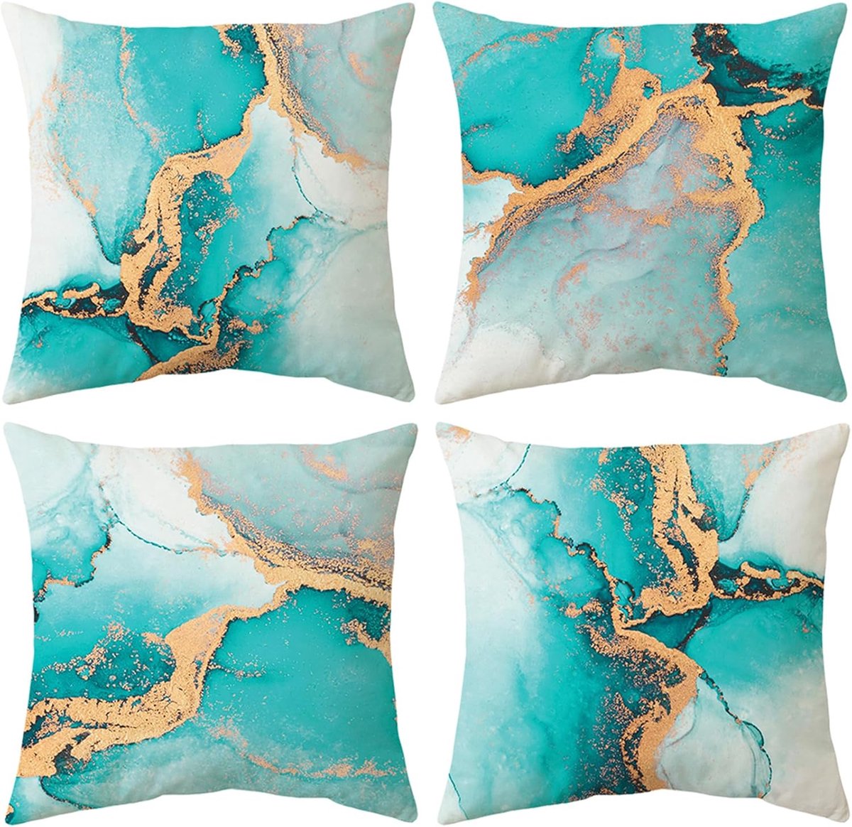 Cushion Covers 45 x 45 cm - Set van 4 - Decoratieve Velvet - Beschermt kussens tegen vuil - ShopVlot