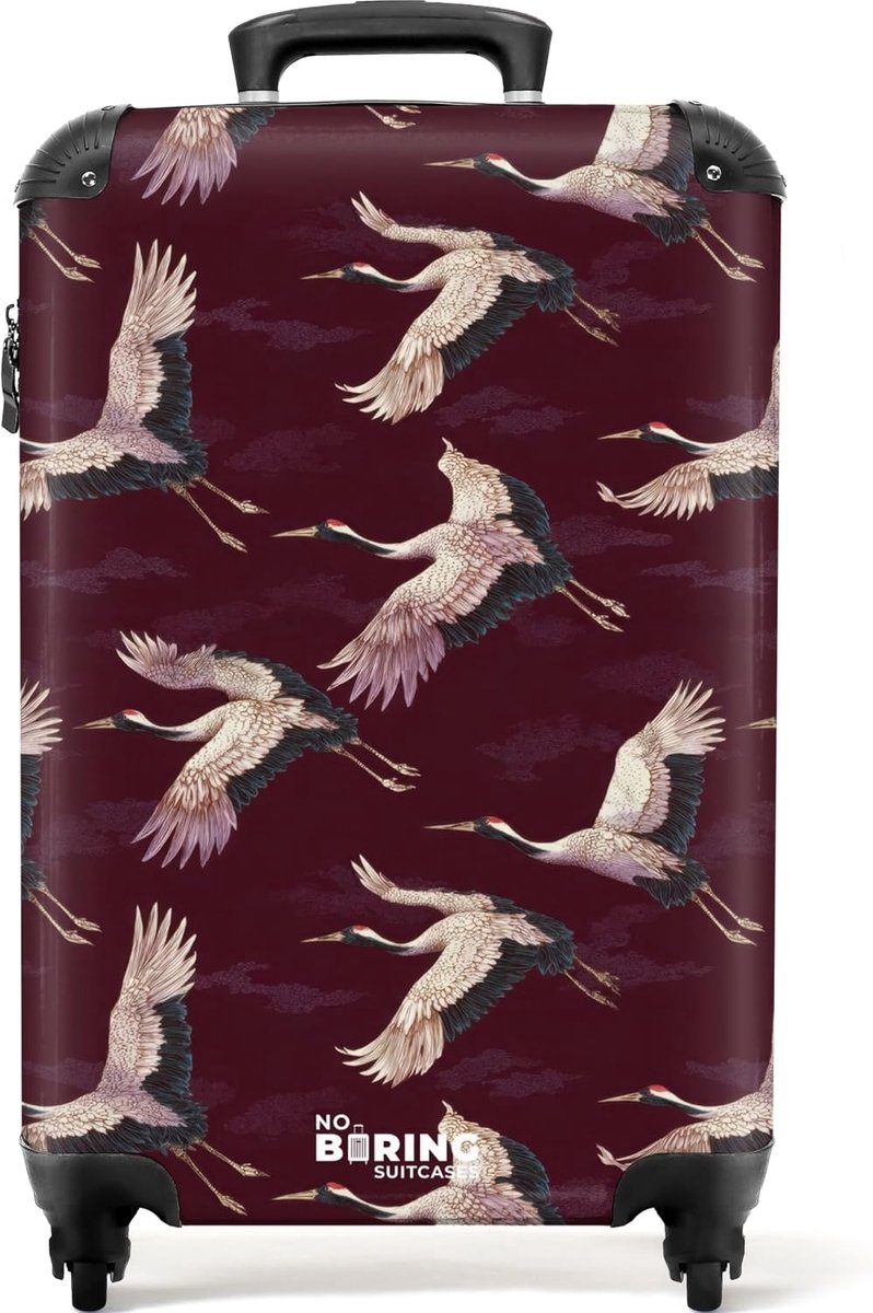 Koffer 55x35x20cm - Cranes - Lichtgewicht - Gemakkelijk te vervoeren - ShopVlot