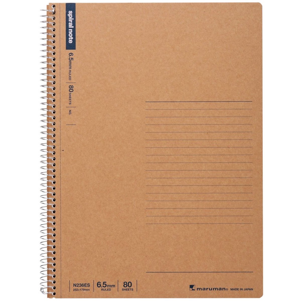 Notitieboek B5 gelijnd papier - 80 vellen - spiraalbinding - ideaal voor aantekeningen - ShopVlot