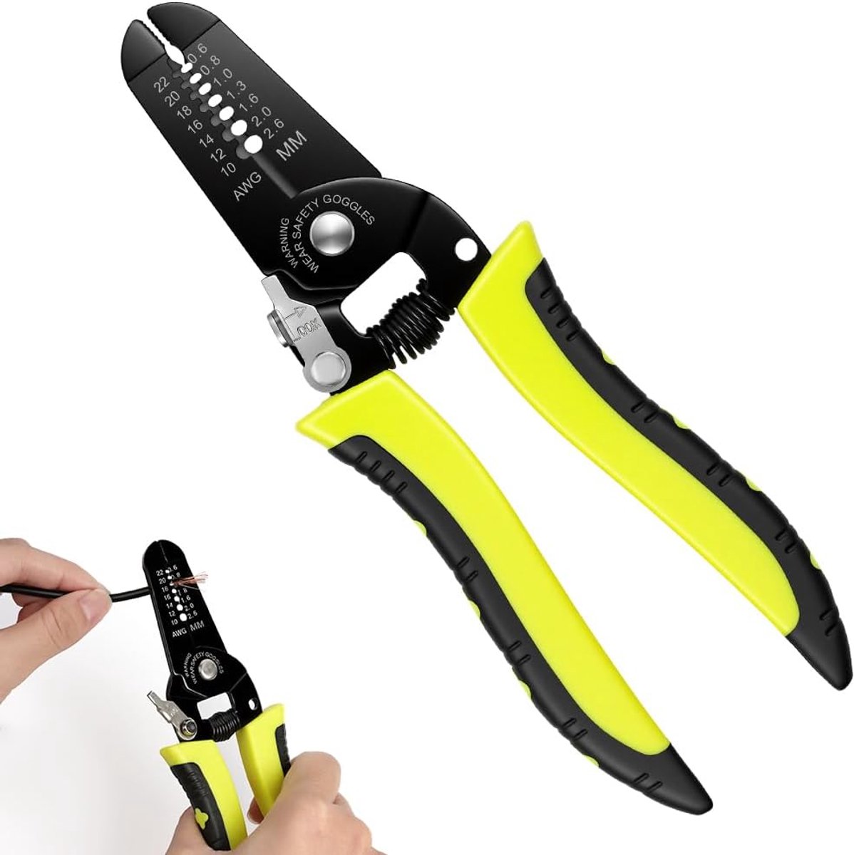 Draadstripper 10–22 AWG - multifunctioneel handgereedschap - ergonomisch en niet-slip handvat - ShopVlot