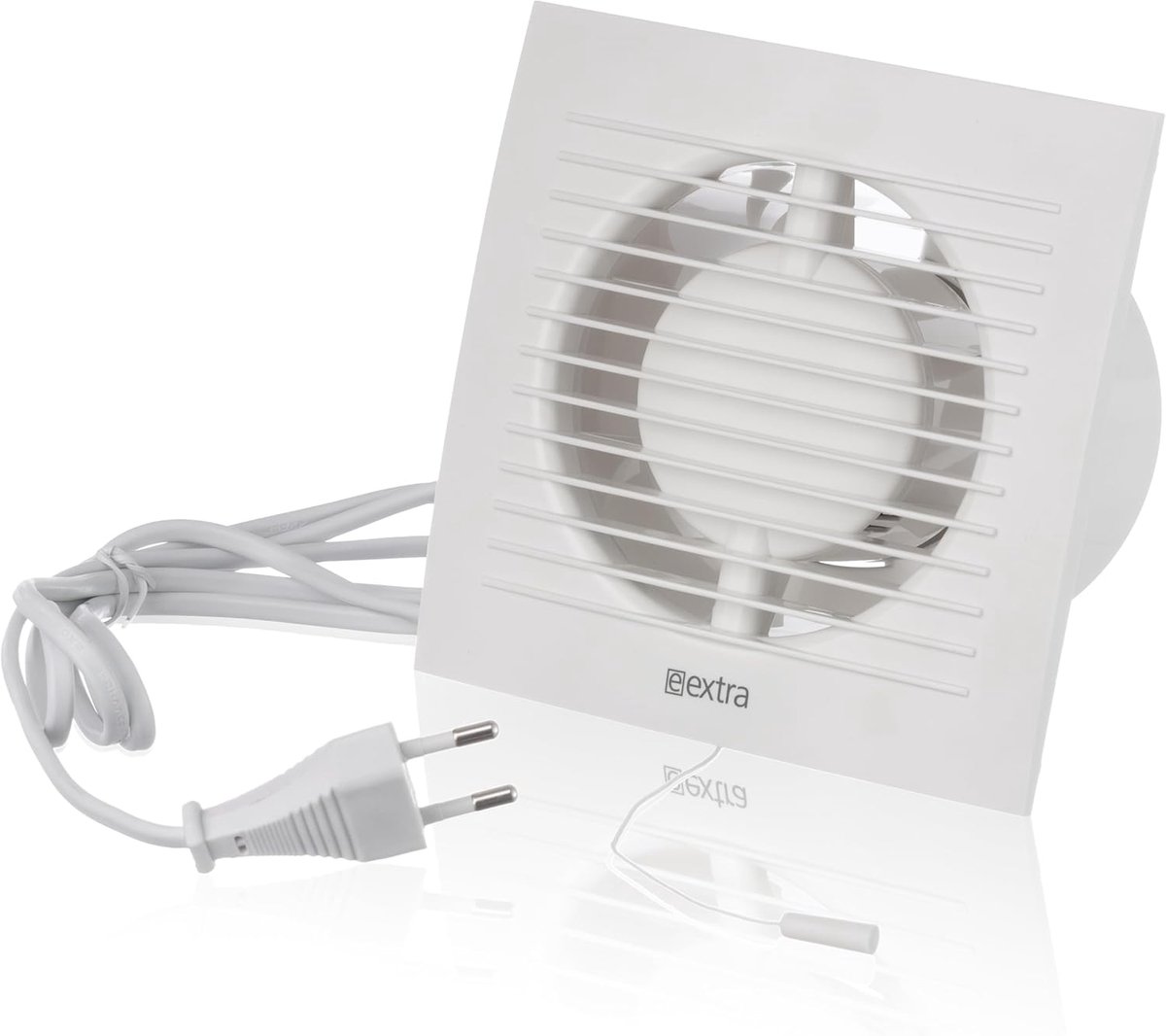 Badventilator 100 mm - Wit - Vochtbescherming - Ideaal voor toilet en badkamer - ShopVlot