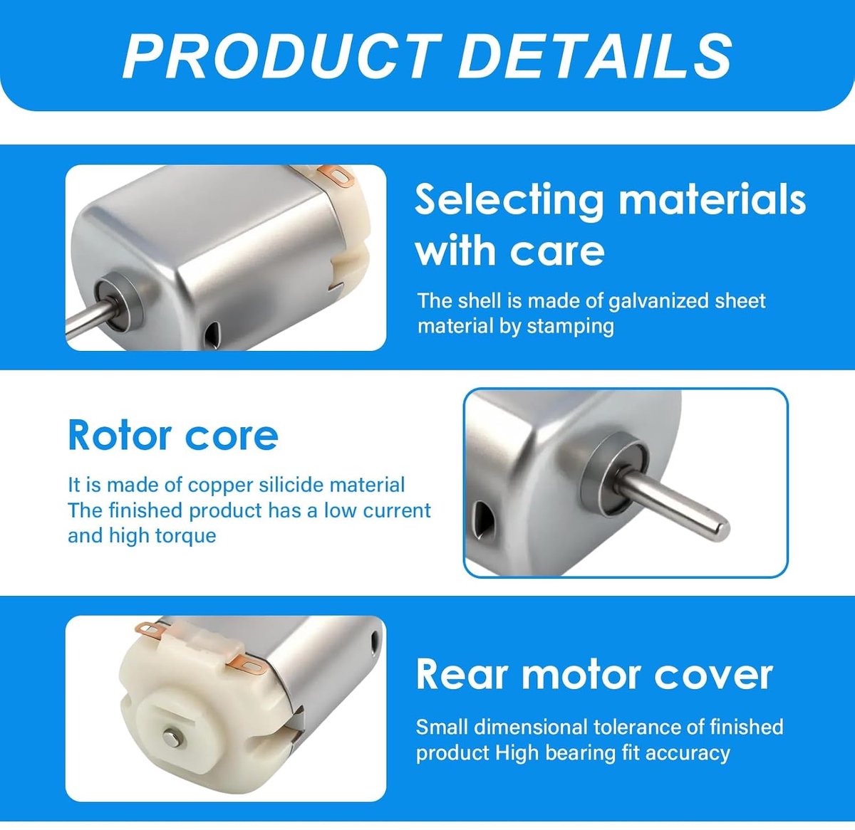 Mini motor DC 1.5V 6V - micro 130V elektrische motor - sterke magnetische motor - ideaal voor speelgoed en robotbouw - ShopVlot
