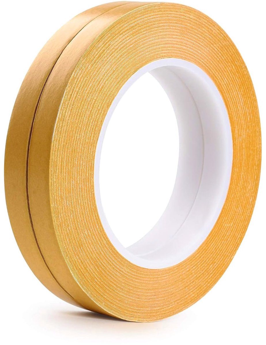 Thijox - Dubbelzijdig Dun Plakband 5 mm x 50 m - Sterk en Permanent Klevend Plakband - Transparant Plakband voor Metaal, Papier, Kunststof, Glas, Hout