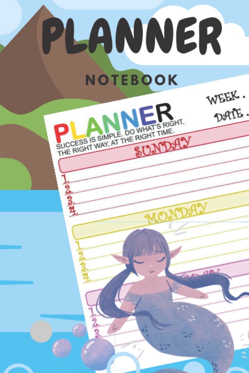 Thijox - Kleurrijke Planner voor Kinderen - Leer Systematisch Denken, Jaarplanner met Inspirerende Quotes, Perfect Cadeau voor Kinderen, 12 Maanden, A