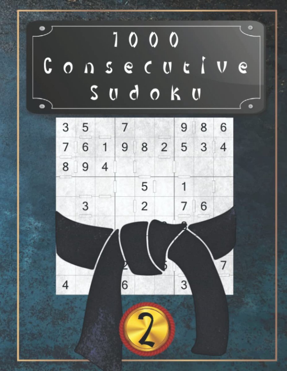 Sudoku puzzels - 1000 consecutieve puzzels - niveau zeer moeilijk - hersentraining en ontspanning - ShopVlot