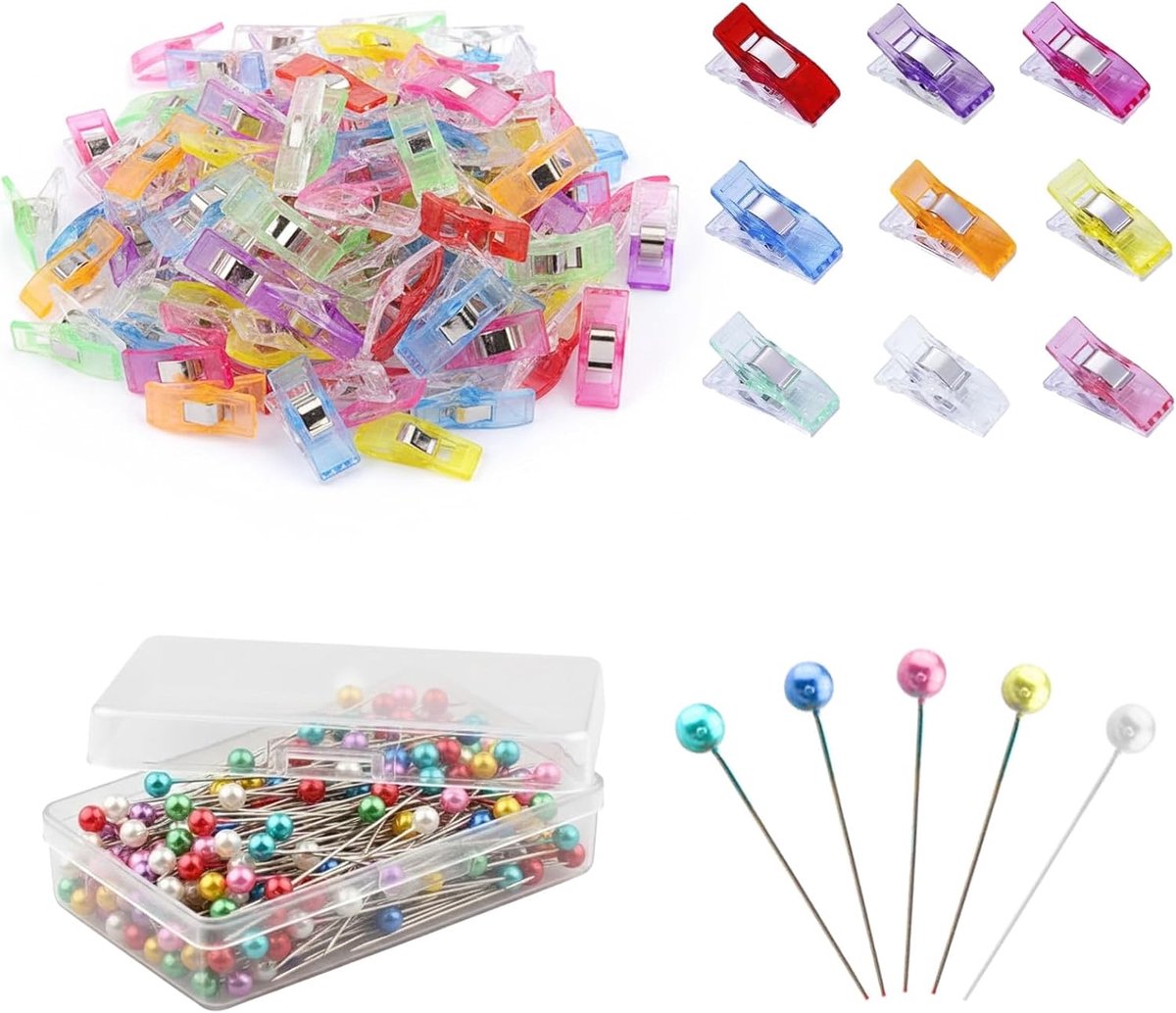 Spenen met kop 200 stuks - 50 kleuren - Naaiclips en stofklemmen - Ideaal voor kostuumontwerp - ShopVlot